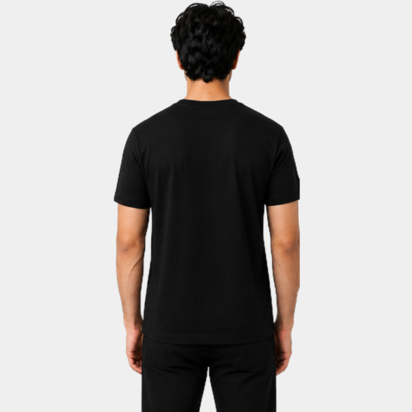 B back Round Neck T-Shirt - Black Color