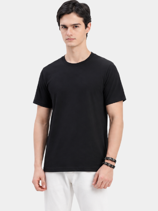 Dark Black Round Neck T-Shirt