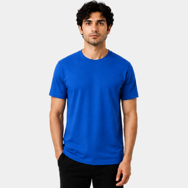 Bl F Round Neck T-Shirt - Blue Color