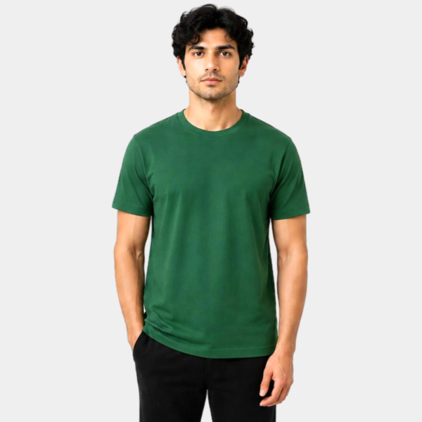 Round Neck T-Shirt - Green Color