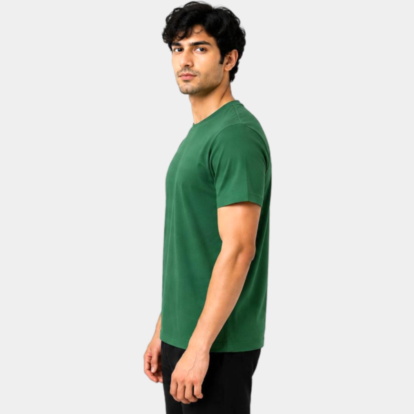 Round Neck T-Shirt - Green Color