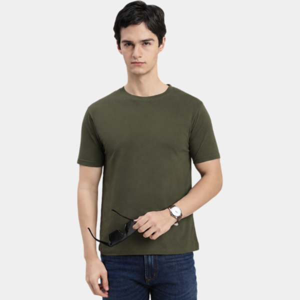 G1F Olive Green Round Neck T-Shirt