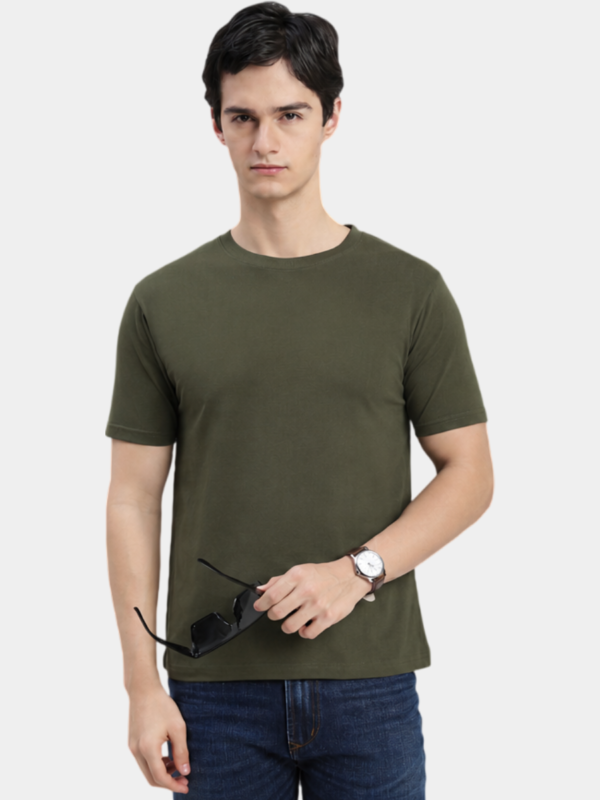 G1F Olive Green Round Neck T-Shirt
