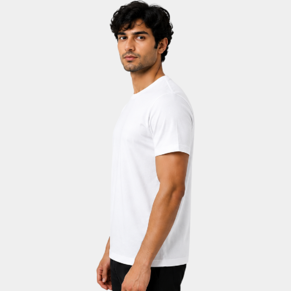 W LS Round Neck T-Shirt - White Color