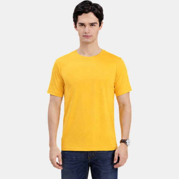 Mustard Yellow Round Neck T-Shirt