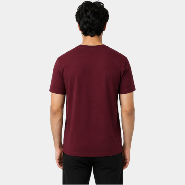 Round Neck T-Shirt - Maroon Color